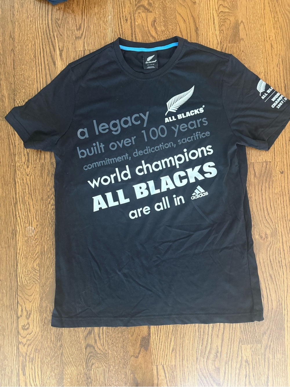 adidas All Blacks Black Graphic Short Sleeve Tee